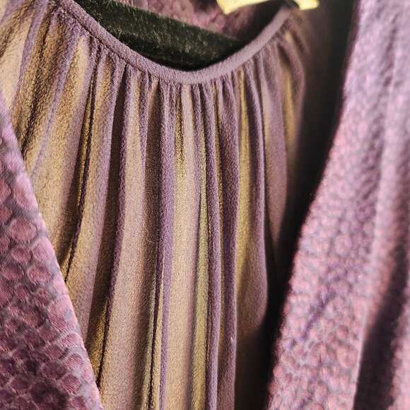 3.1 Phillip Lim Purple Jacquard Silk Peplum Top – Made in USA / EUC - Picture 5 of 16